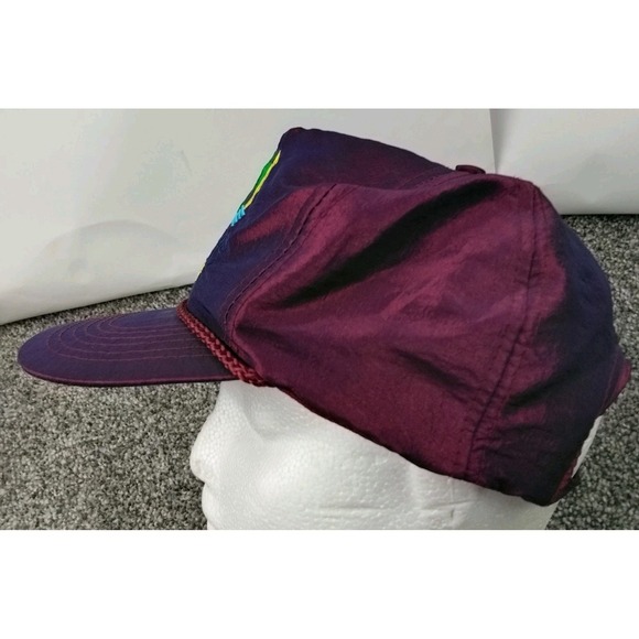 Vintage Royal Pacific Las Vegas Embroidered Hat Shiny Metallic Purple Ball Cap - Picture 7 of 10
